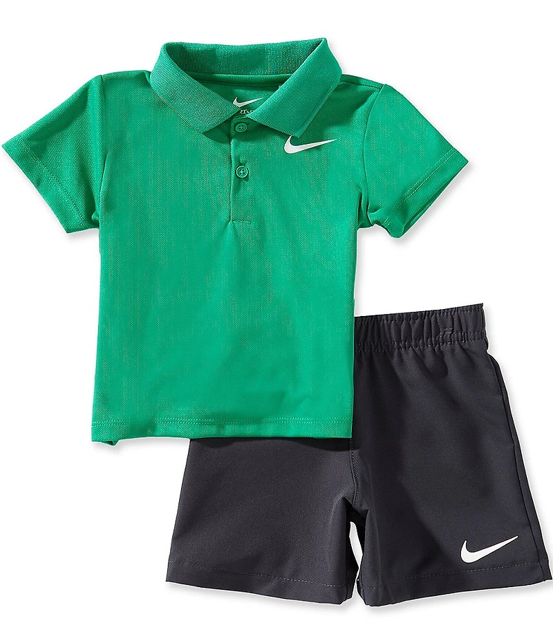 Nike Baby Boys Short Sleeve Dri-Fit Polo & Woven Shorts Set Set
