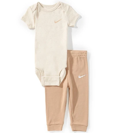Nike Baby Short Sleeve Logo Bodysuit & Coordinating Joggers 2-Piece Set