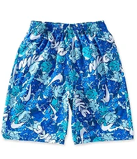 Nike Big Boys Floral-Logo-Printed Swim Trunks