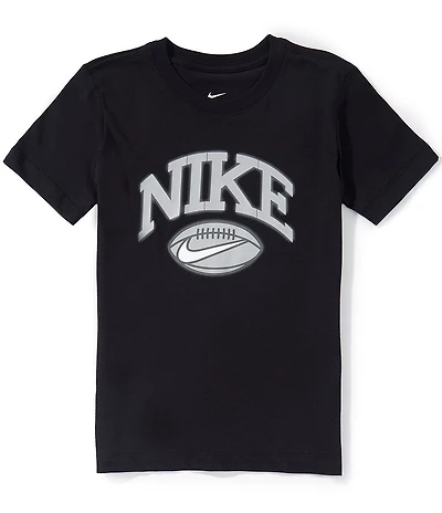 Nike Big Boys Short Sleeve Crew Neck Football Logo Tee