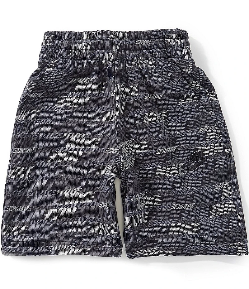 Nike Big Boys Sportswear Club Fleece Logo Print Shorts