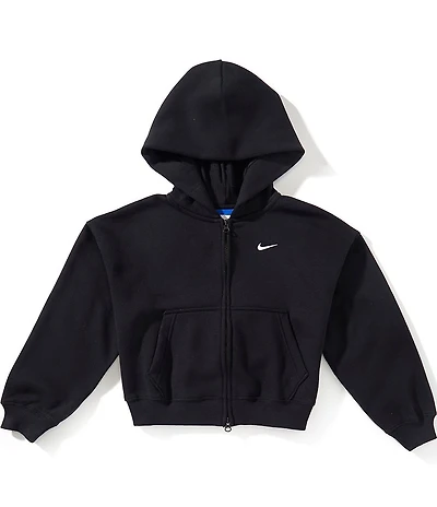 Nike Big Girls Long Sleeve Studio Fleece Oversized Full Zip Hoodie