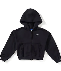Nike Big Girls Long Sleeve Studio Fleece Oversized Full Zip Hoodie