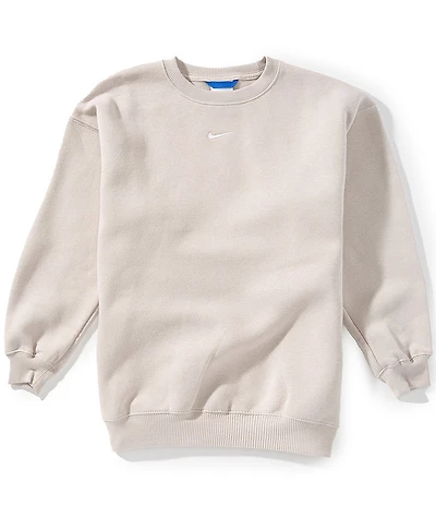 Nike Big Girls Oversized Crew-Neck Studio Fleece Sweatshirt