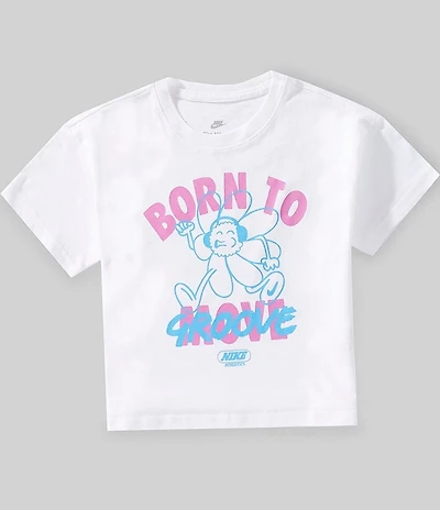 Nike Big Girls Short Sleeve Born to Groove Sunflower Graphic T-Shirt