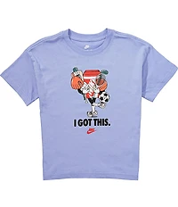 Nike Big Girls Short Sleeve 'I Got This' Sporty Graphics T-Shirt