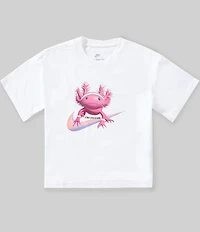 Nike Big Girls Short Sleeve I Like You A Lotl Logo Graphic T-Shirt