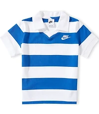 Nike Big Girls Short Sleeve Striped Polo Shirt