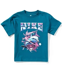 Nike Big Girls Sportswear Short Sleeve Dolphin Graphic T-Shirt