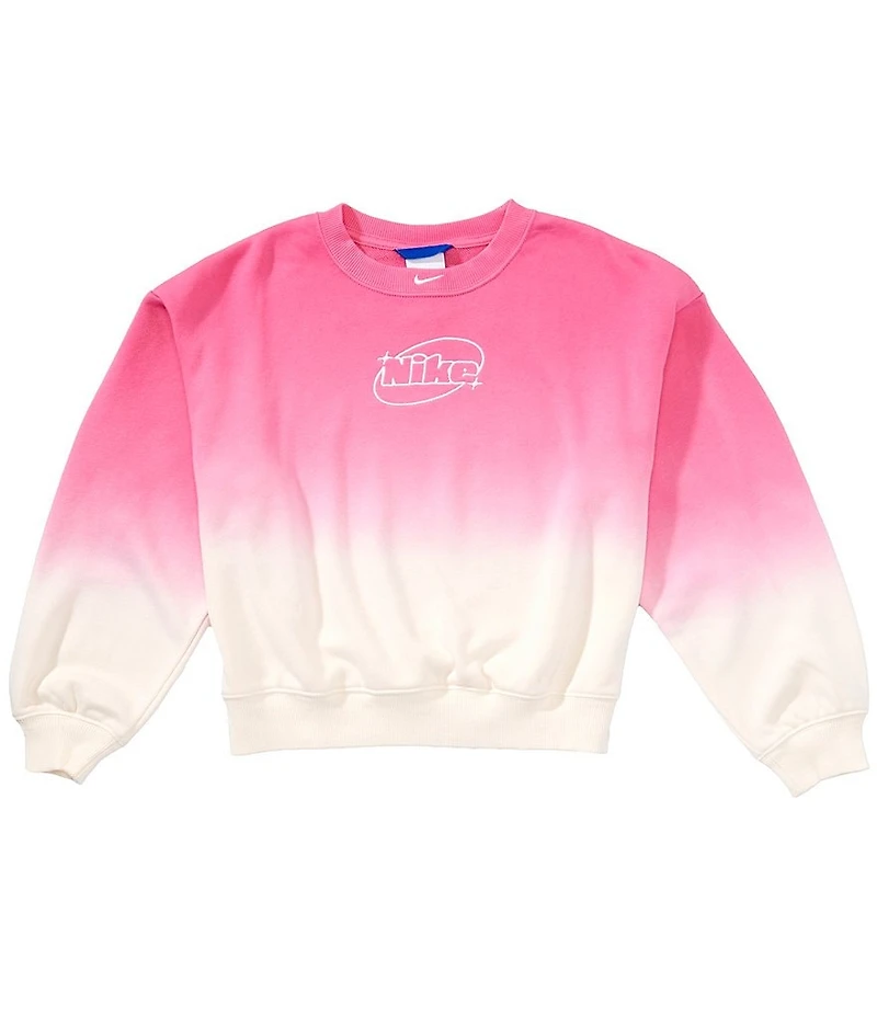 Nike Big Girls Sportswear Studio Fleece Boxy Crew-Neck Sweatshirt