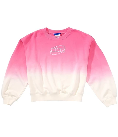 Nike Big Girls Sportswear Studio Fleece Boxy Crew-Neck Sweatshirt
