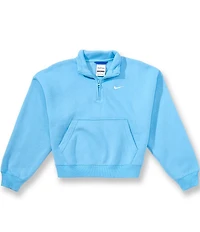 Nike Big Girls Sportswear Studio Fleece Oversized Quarter Zip Sweatshirt