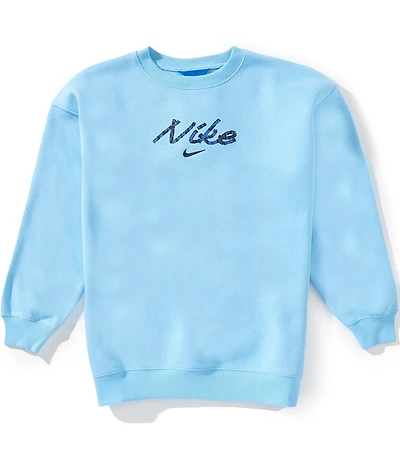 Nike Big Girls Studio Oversized Fleece Sweatshirt