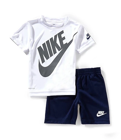 Nike Little Boys Short Sleeve Futura T-Shirt & Shorts Set