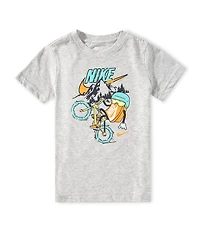 Nike Little Boys Short-Sleeve Mascot Character Boxy Biking T-Shirt