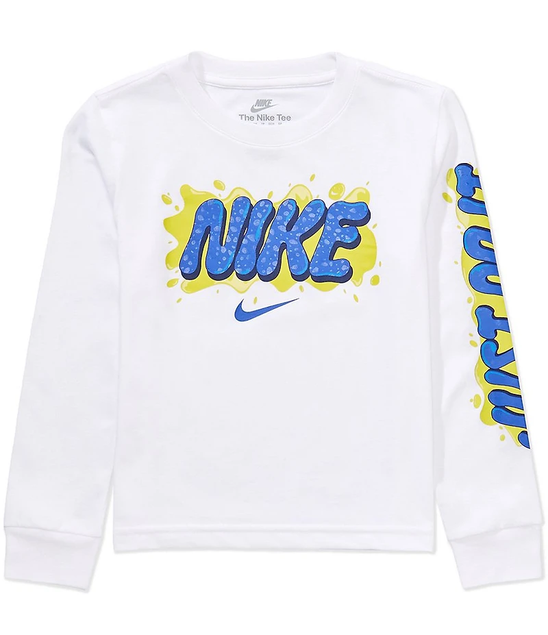 Nike Little Boys Long-Sleeve Bubble Logo T-Shirt