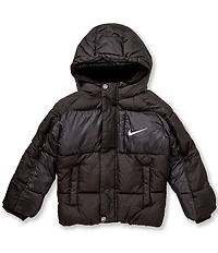 Nike Little Boys Long Sleeve Mixed Media Puffer Jacket