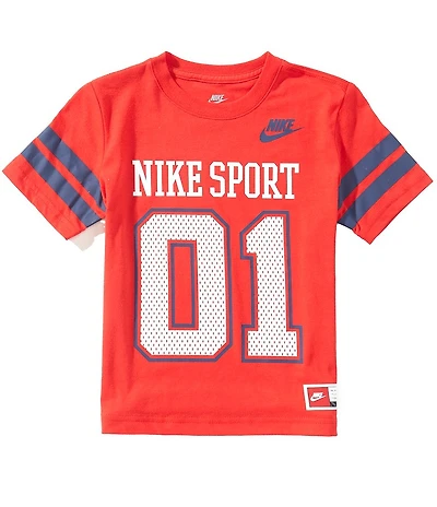 Nike Little Boys Short Sleeve Crew Neck Halftime Jersey Knit T-Shirt