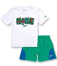 Nike Little Boys Short Sleeve Soccer Woven Shorts 2-Piece Set