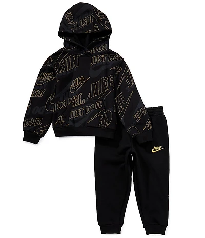 Nike Little Boys Sportswear Glow With Me Lightweight Fleece 2-Piece Set