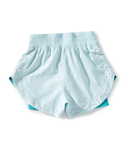 Nike Little Girls Sunny Swoosh Dri-Fit Jersey Shorts