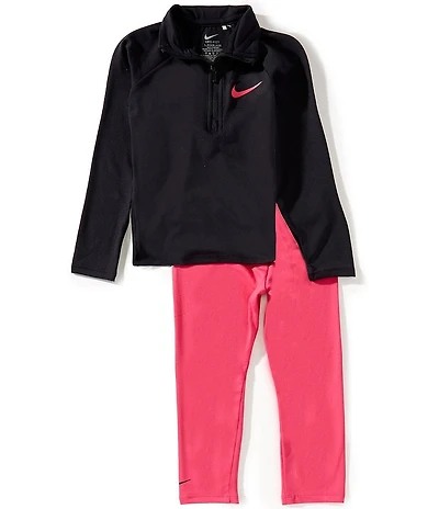Nike Little Girls Long-Sleeve Mini Me Dri-Fit Pullover & Coordinating Leggings Set