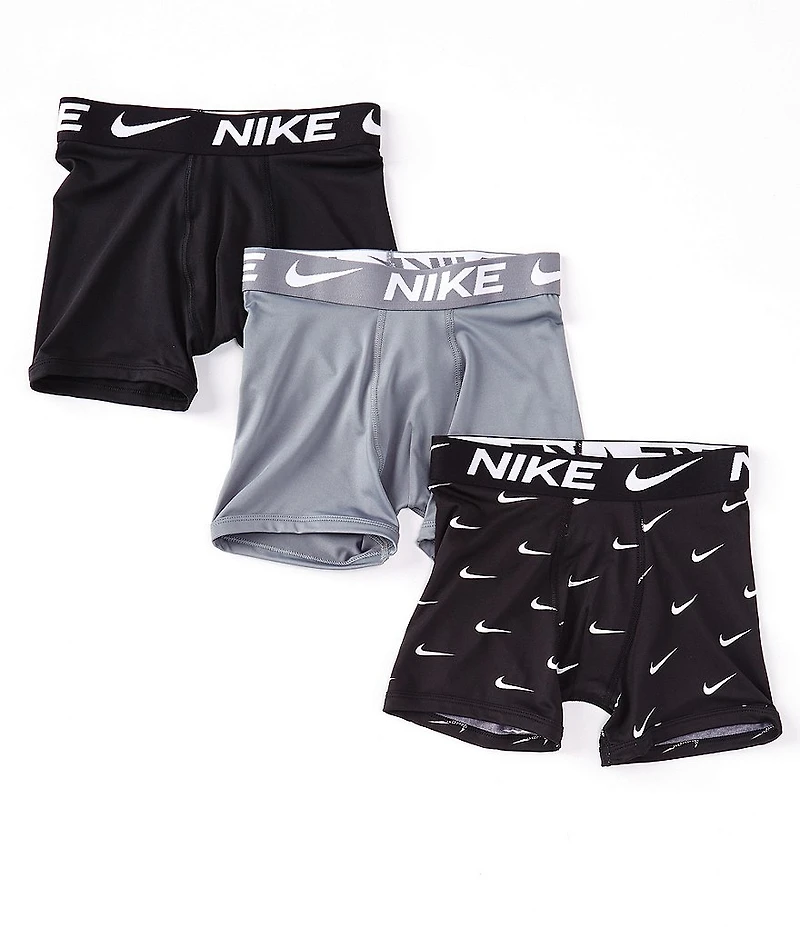 Nike Little/Big Boys Swoosh Print Dri-FIT 3-Pack Boxer Brief