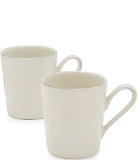 Noble Excellence Astoria Collection Glazed Stoneware Coffee Mugs, Set of 2