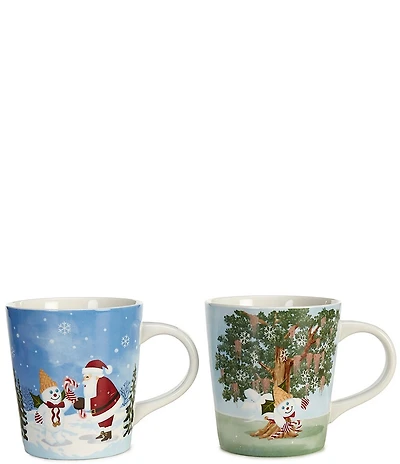 Noble Excellence Mr. Bingle Santa Mugs, Set of 2