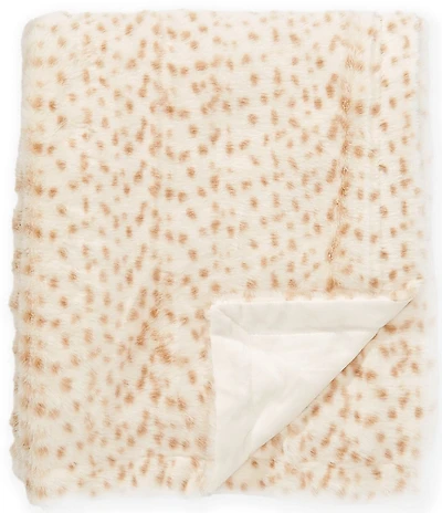 Noble Excellence Warm Shop Collection Angela Animal Print Faux Fur Throw