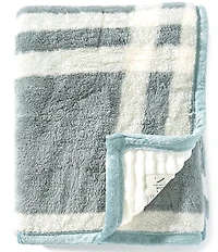 Noble Excellence Warm Shop Collection James Reverible Plaid Corduroy & Sherpa Cozy Throw