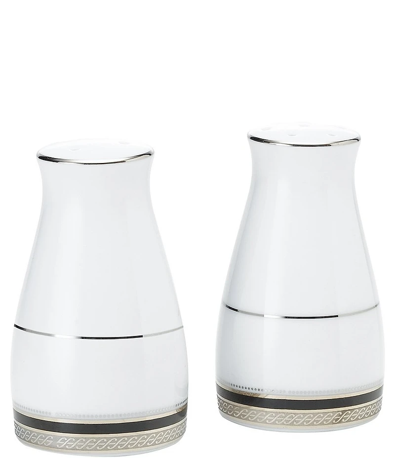 Noritake Austin Platinum Porcelain Salt and Pepper Set