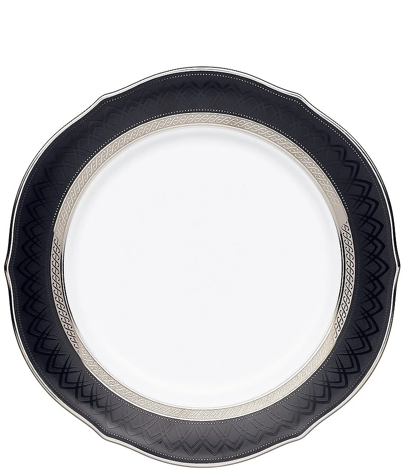 Noritake Austin Platinum Porcelain Scalloped Accent Plate
