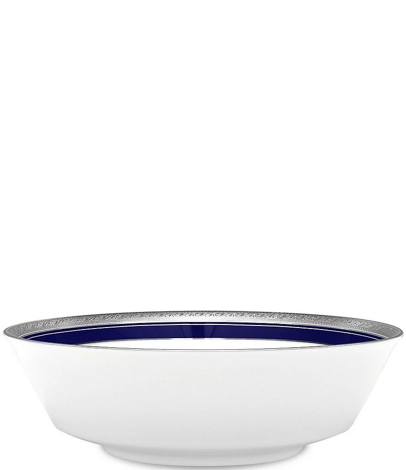 Noritake Crestwood Cobalt Platinum Porcelain Round Vegetable Bowl