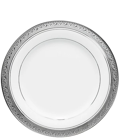 Noritake Crestwood Etched Platinum Porcelain Bread & Butter Plate