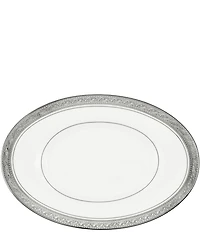Noritake Crestwood Etched Platinum Porcelain Butter/Relish Tray