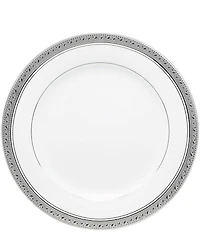 Noritake Crestwood Etched Platinum Porcelain Dinner Plate