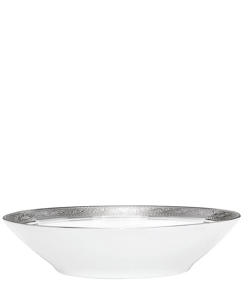 Noritake Crestwood Etched Platinum Porcelain Fruit Bowl