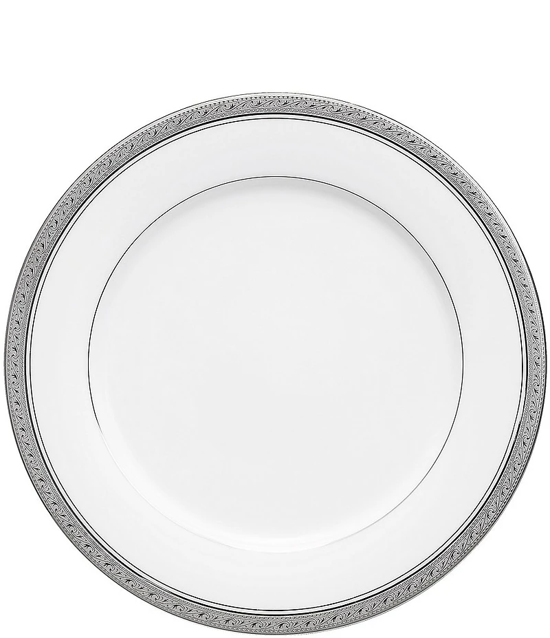 Noritake Crestwood Etched Platinum Porcelain Salad Plate