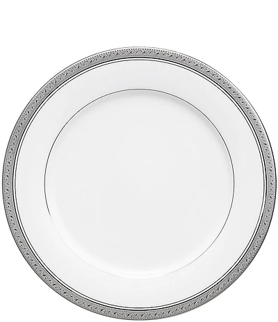 Noritake Crestwood Etched Platinum Porcelain Salad Plate