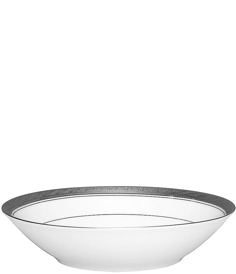 Noritake Crestwood Etched Platinum Porcelain Soup Bowl