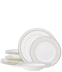 Noritake Montvale Platinum Collection 12-Piece Set, Service For 4