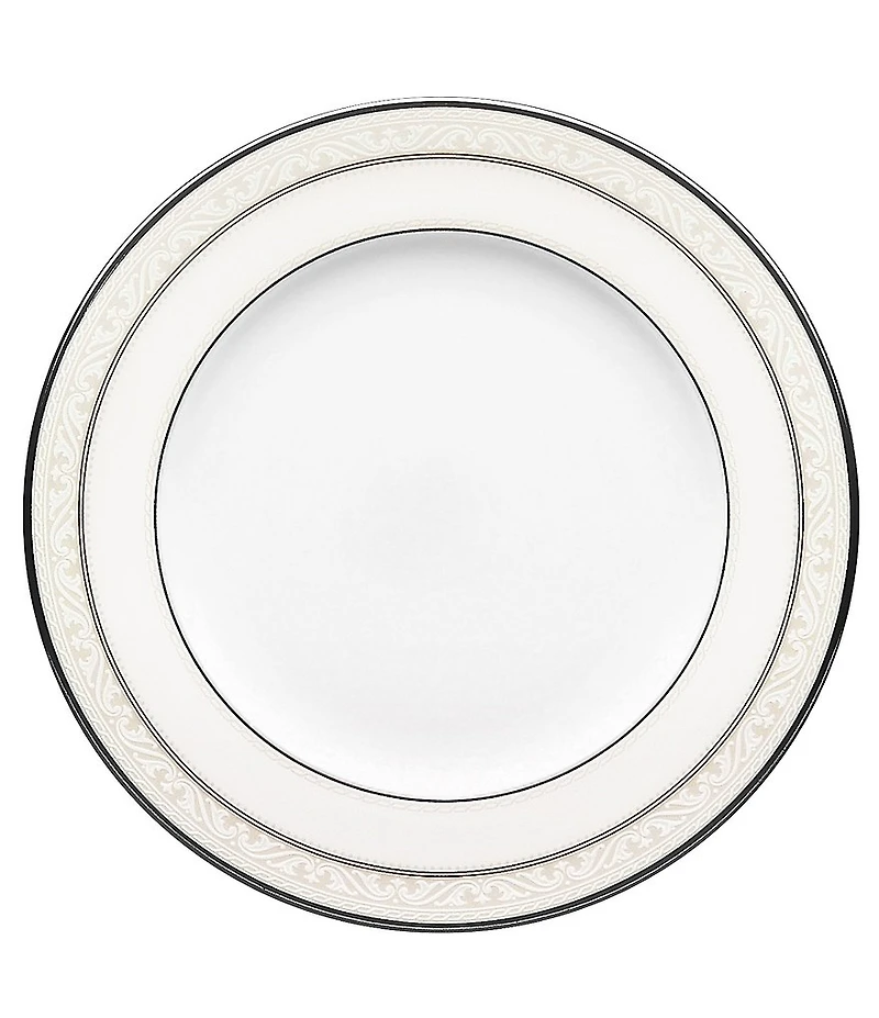 Noritake Montvale Scroll Platinum Bone China Salad Plate