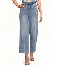 NYDJ Teresa Stretch Denim Wide Leg Ankle Length Jeans