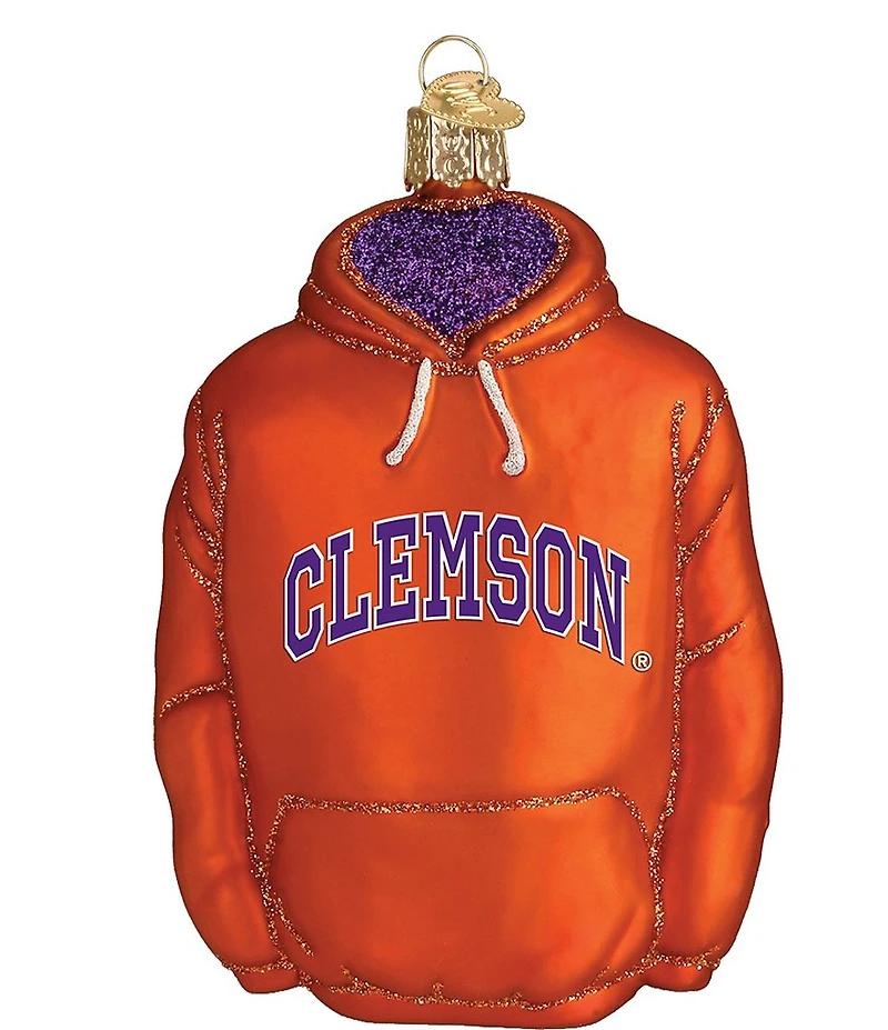 Old World Christmas Clemson University Hoodie Ornament