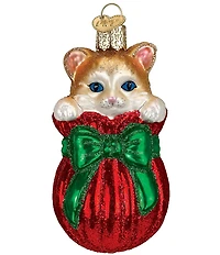Old World Christmas Letting the Cat Out of the Bag Ornament