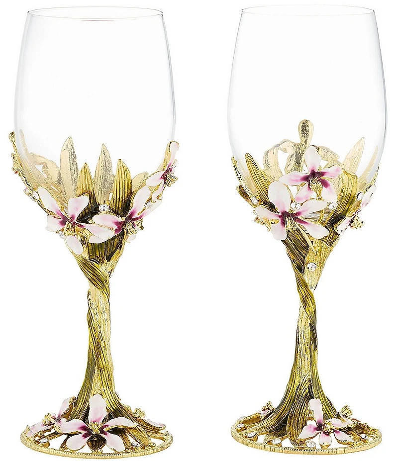 Olivia Riegel Orchid Delight Wine Glass, Set of 2