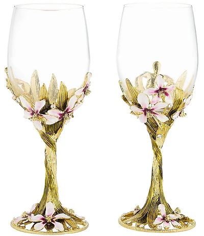 Olivia Riegel Orchid Delight Wine Glass, Set of 2