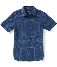 O'neill Big Boys Short Sleeve Terrace Standard Allover Printed Woven Shirt