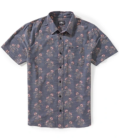 O'Neill Floral Short Sleeve Slub Woven Shirt